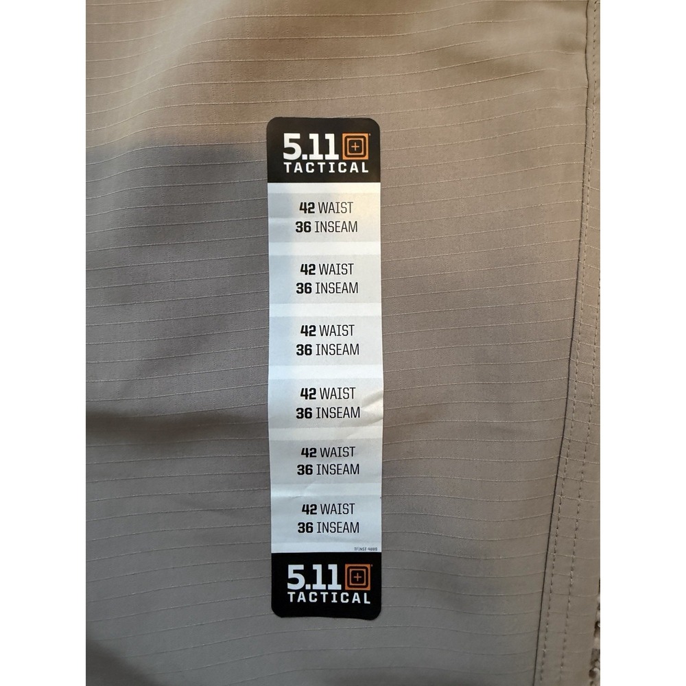 5.11 Tactical Fast-Tac Urban Pants Khaki 42x36 Mens NWT - Picture 3 of 6
